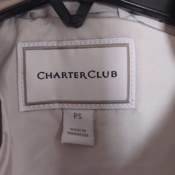 Charter Club Quilted Cotton Zip Front Vest PS Vanilla - Picture 5 of 8